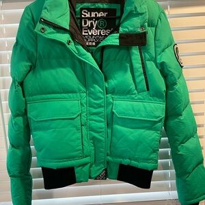 Superdry woman’s jacket size 4 mint green new with tags